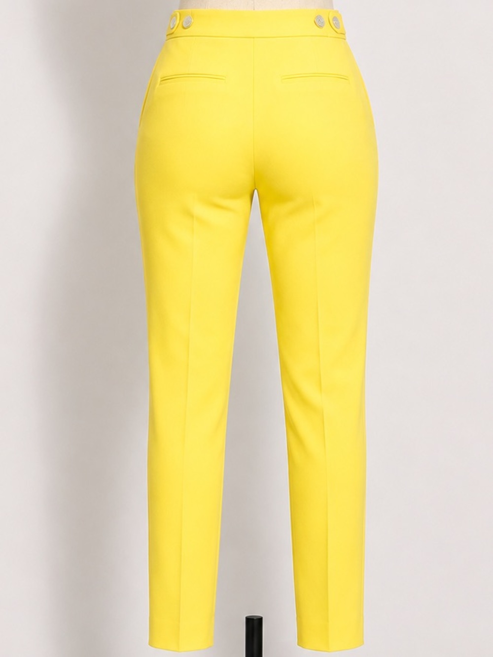 CALVIN KLEIN BRIGHT YELLOW TAILORED PANTS | SLIM ANKLE TROUSERS | SIZE 2 | NWT - Picture 5 of 12
